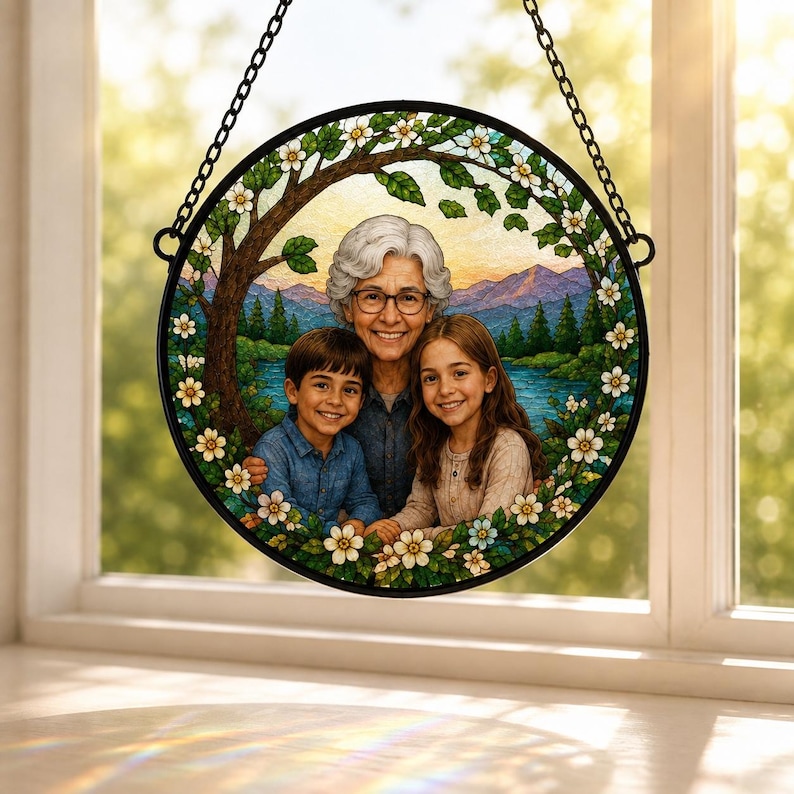 Custom Family Photo Suncatcher